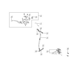 front brake Kymco Agility RS 4-stroke black 09