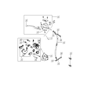 Front brake Kymco City 16' 4-stroke dark grey