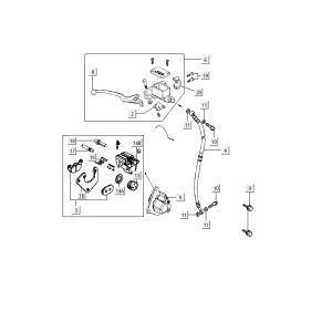 Front brake Kymco Delivery 4-stroke black