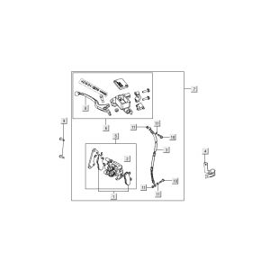 Front brake Kymco Nexxon 4-stroke dark grey