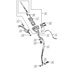 Front brake Kymco Yup 2t ac blue