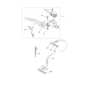 Front brake pump Yamaha Aerox 2-stroke