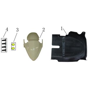 Front fender - Lower fairing China Fly white