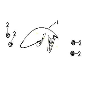 Front fender Generic Ideo copper 2010 2-stroke 25