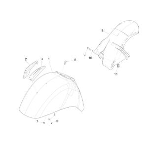 Front fender GTS 125 IE white 544