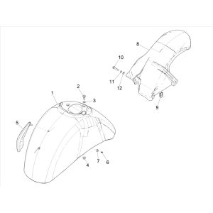 Vespa GTS 300 HPE 4T 4V IE ABS E4 2019 front fender (EMEA)
