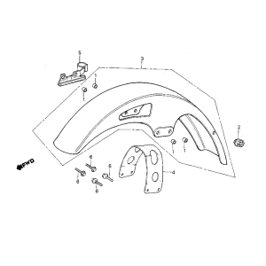Honda MB50/MB80 front fender