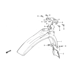 Honda MT50 front fender