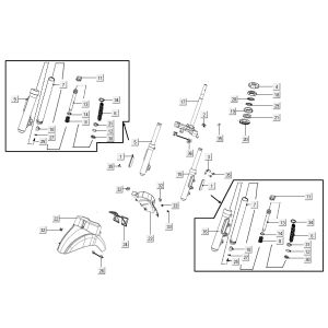 Front fork Kymco Like from 2018 matt silver