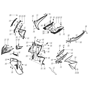 Front Fender Kymco Super8 Street 50i E4 Matt Black