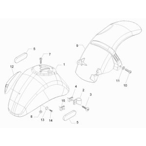 Front fender Vespa Lx 25km 4-stroke 2-valve white monte 544