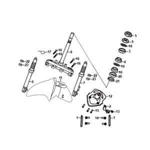 Front fender front fork headset Sym Jet 14