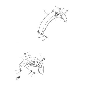 Voorspatbord Yamaha FS1