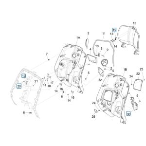 Front case- Anti-protection plate Vespa Primavera 125 4T 3V IE ABS