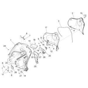 Mudguard Piaggio New Fly 4-stroke 4-valve blue midnight 222