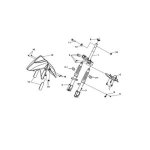 Front Fork- Front Mudguard Sym Jet Sport-X 2-stroke