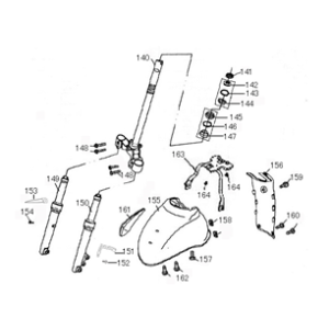 Front Fork Mudguard AGM New Flash blue