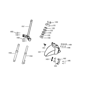 Front Fork-Mudguard AGM VX50s red