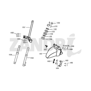 Front Fork-Mudguard BTC Riva Sport flat matt anthracite