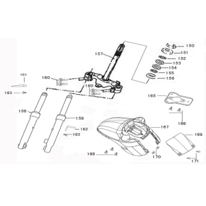 Front Fork-Mudguard China Star50 white