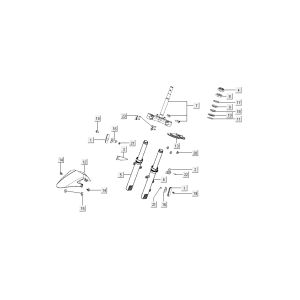 front fork mudguard Kymco Super8 4-stroke from 2009 white