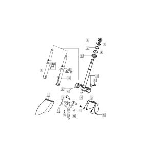 Front Fork - Mudguard Kymco Filly 4-stroke silver