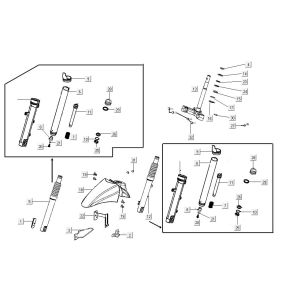 Front fork - front mudguard Kymco Carry 4-stroke injection euro4 white