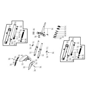 front fork AGILITY 16+ 4T 200i Matte Metallic Light Blue