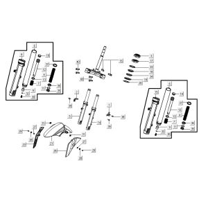 front fork AGILITY 16+ 4T 200i Matt Metallic Silver