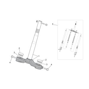 Front Fork I Aprilia SR 50 H2O ie+carb 2004-2009