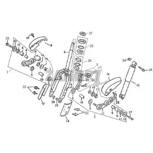 Front fork BTC Grande Retro GT1 blue cream metallic