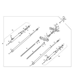 Front fork Derbi Senda R old model