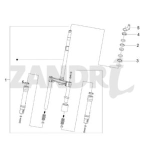 Front Fork Piaggio Zip 2000 2-stroke AC