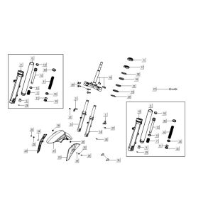 Front fork Kymco Agility 16'+ 4-stroke injection euro4 matt grey