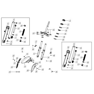 Front fork Kymco Agility 16'+ 4t matt metalic blue