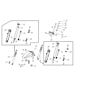 Front fork Kymco Agility Delivery 4-stroke euro4 black