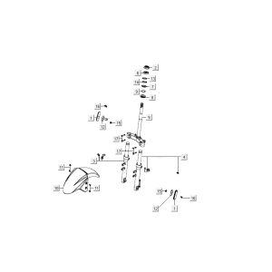 Front fork kymco agility FR 12' 4-stroke euro4 green
