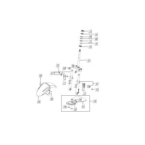 Front fork Kymco Carry 4-stroke white
