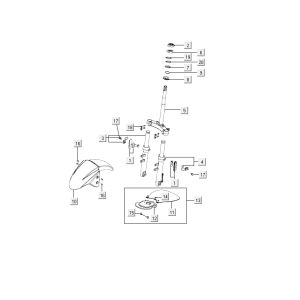 Front fork Kymco Delivery 4-stroke black