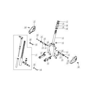Front Fork Kymco DJ 2-stroke Black