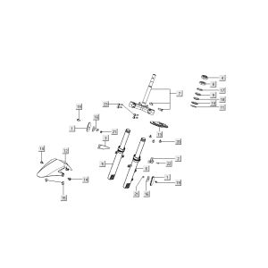 Front fork Kymco Super 8 Street 4-stroke blue