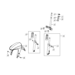 Front fork Kymco Vitality 4t ac diamond-black