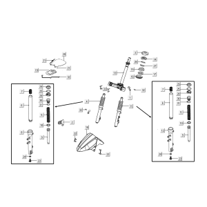 Front fork Kymco VP50i injection euro 4 renault brown