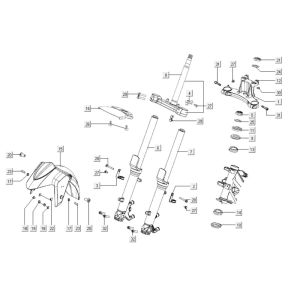 Front Fork Kymco Xciting 400i Matt Black