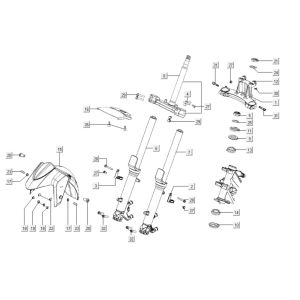 Front Fork Kymco Xciting 400i Pearly Black