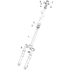 Piaggio Liberty 50 4-stroke front fork/steering tube (IGET euro 5)