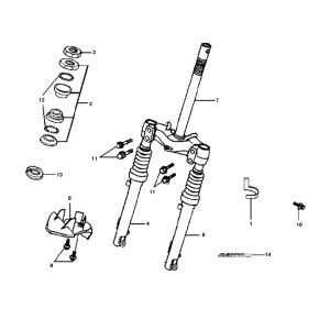 Front Fork Sym Jet Euro-X 2-stroke