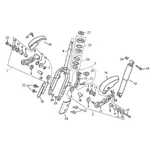 Front fork Turbo RG50 orange