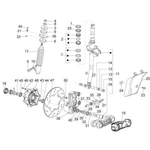 Front Fork Vespa S 25km 4-stroke 2-valve