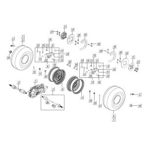 Front wheel Kymco MXU 500